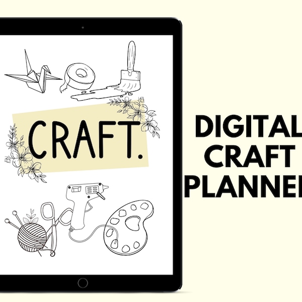 Craft Planner | Digital Crafting Planner | Project Planner | Sewing Planner | Crochet Planner | Knitting Planner | Paper craft planner