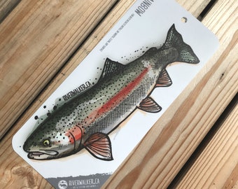 Regenbogenforelle - Trout Sicker - Angeln Aufkleber - Fliegenfischen - Fisch Art