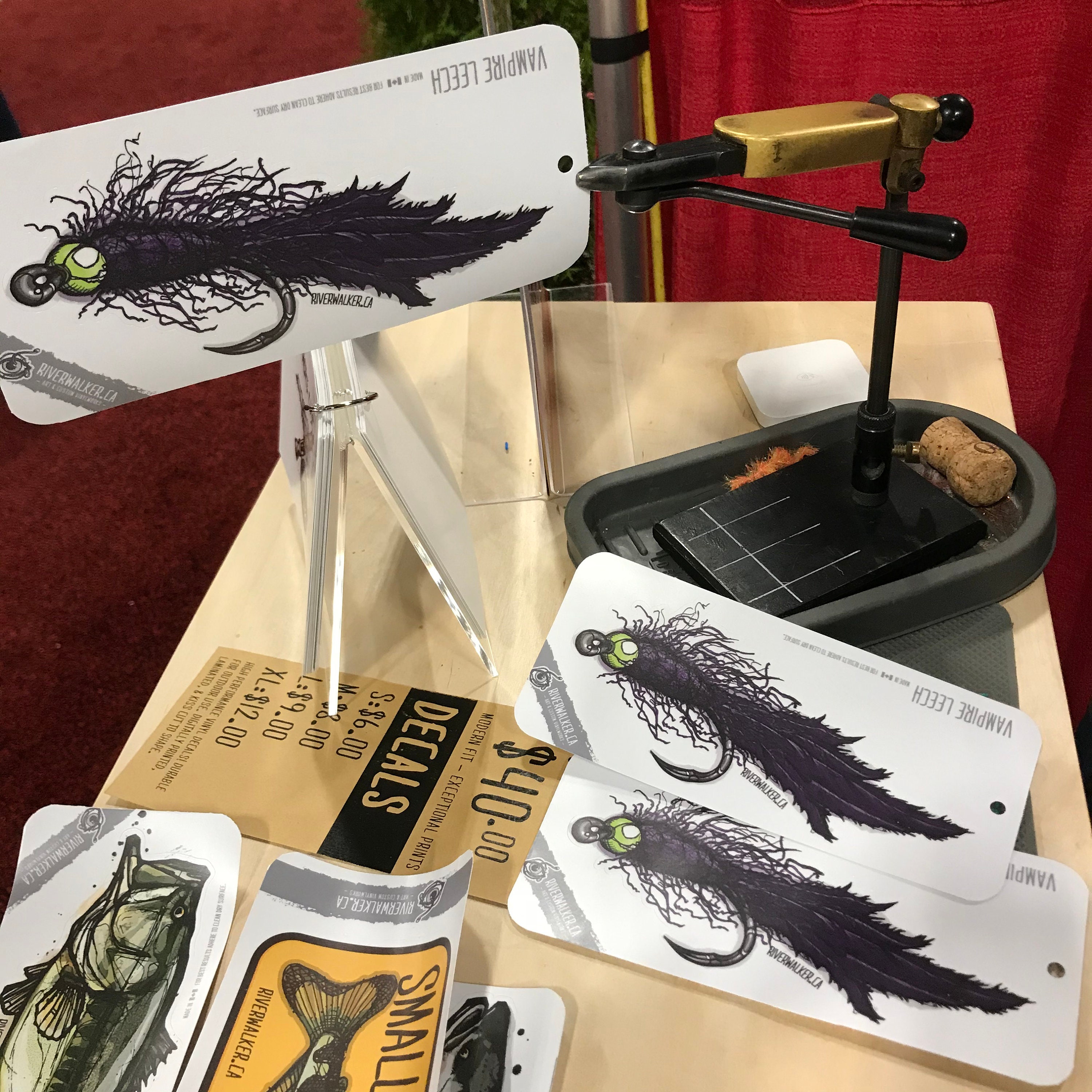 Vampire Leech Fly Tying Art Fishing Sticker Trout Fly Stillwaters ...