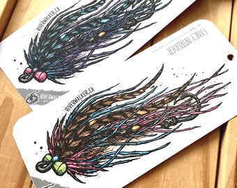 Steelhead Intruder Decal 2.0 - Fly Tying Art - Fishing Sticker - Salmon Fly - Trout fly - Steelhead fly