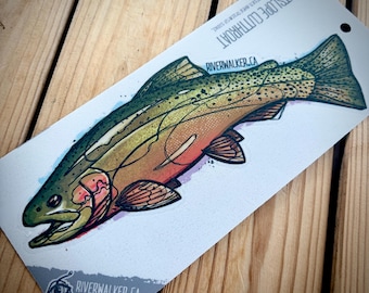 Westslope Cutthroat - Trout Sicker - Fishing Decal - Fly Fishing - Fish Art