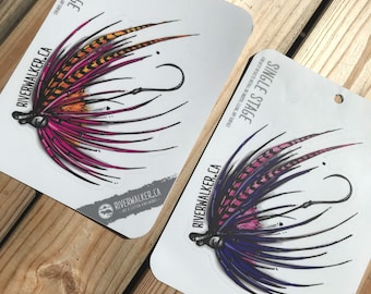 Single Stage Intruder Fly Decal - Fly Tying Art - Fishing Sticker - Trout fly - Steelhead
