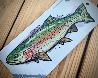 Rainbow Trout - Trout Sicker - Fishing Decal - Fly Fishing - Fish Art