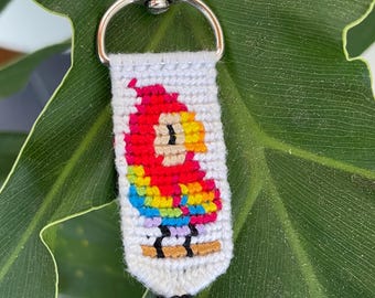Rainbow Parrot keychain