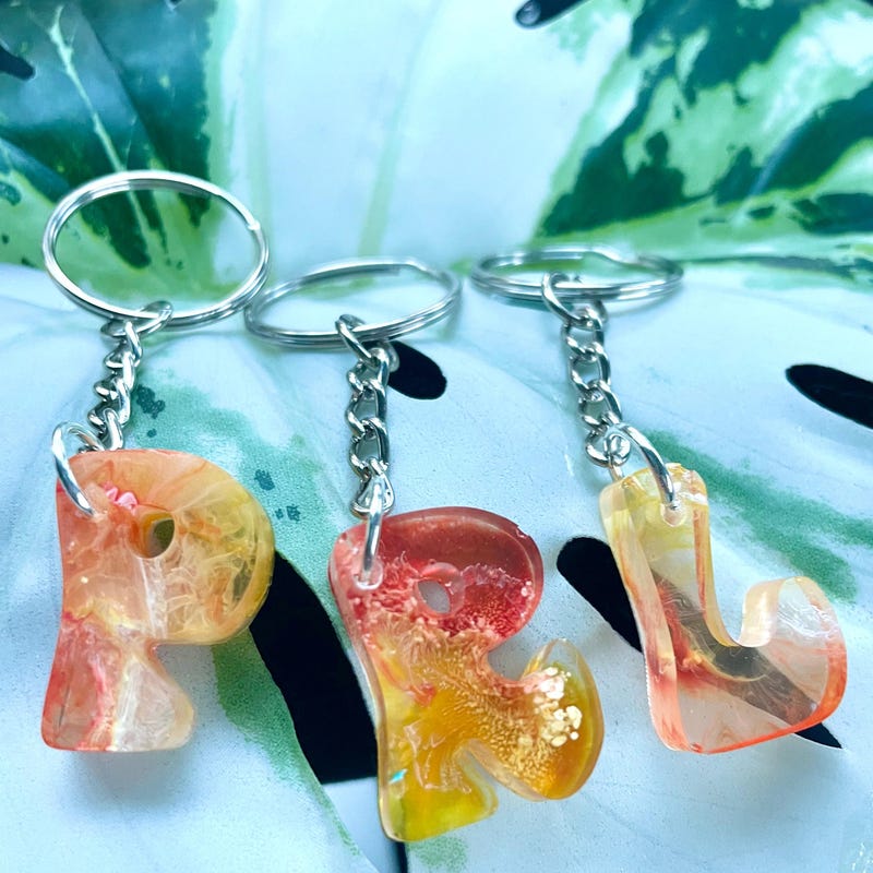 Alcohol Ink Keychain - Etsy