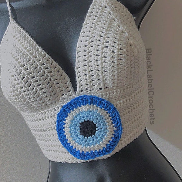 Evil Eye Crochet Top #EvilEye #CrochetTop