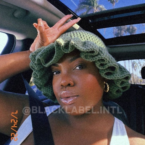 Crochet Ruffle Bucket Hat