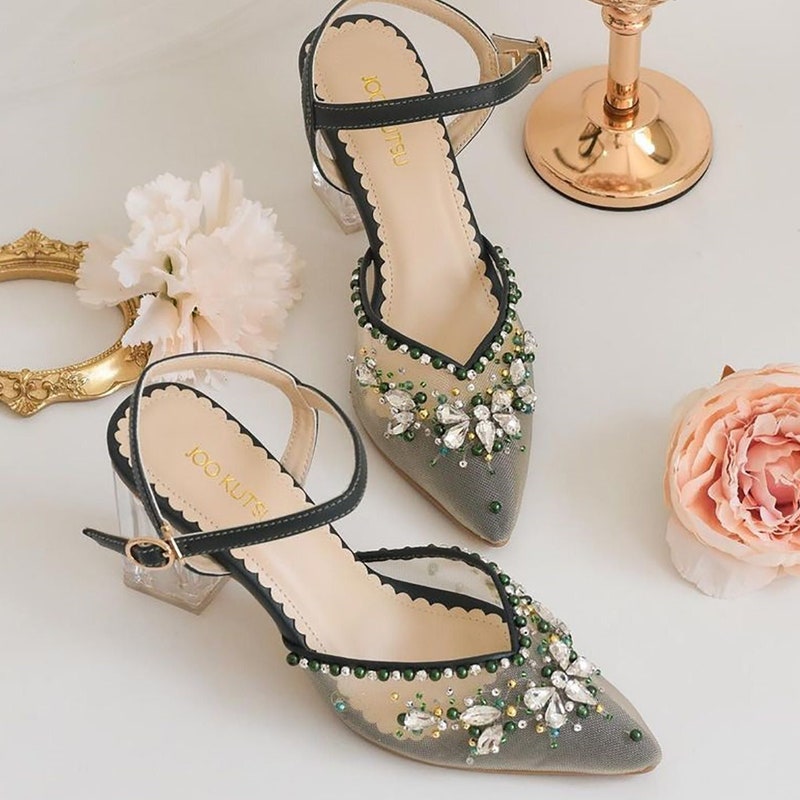 emerald green shoes womens