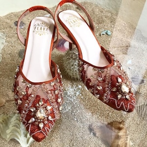 Coral flats for wedding hot sale