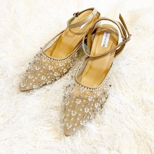 Peach prom shoes top