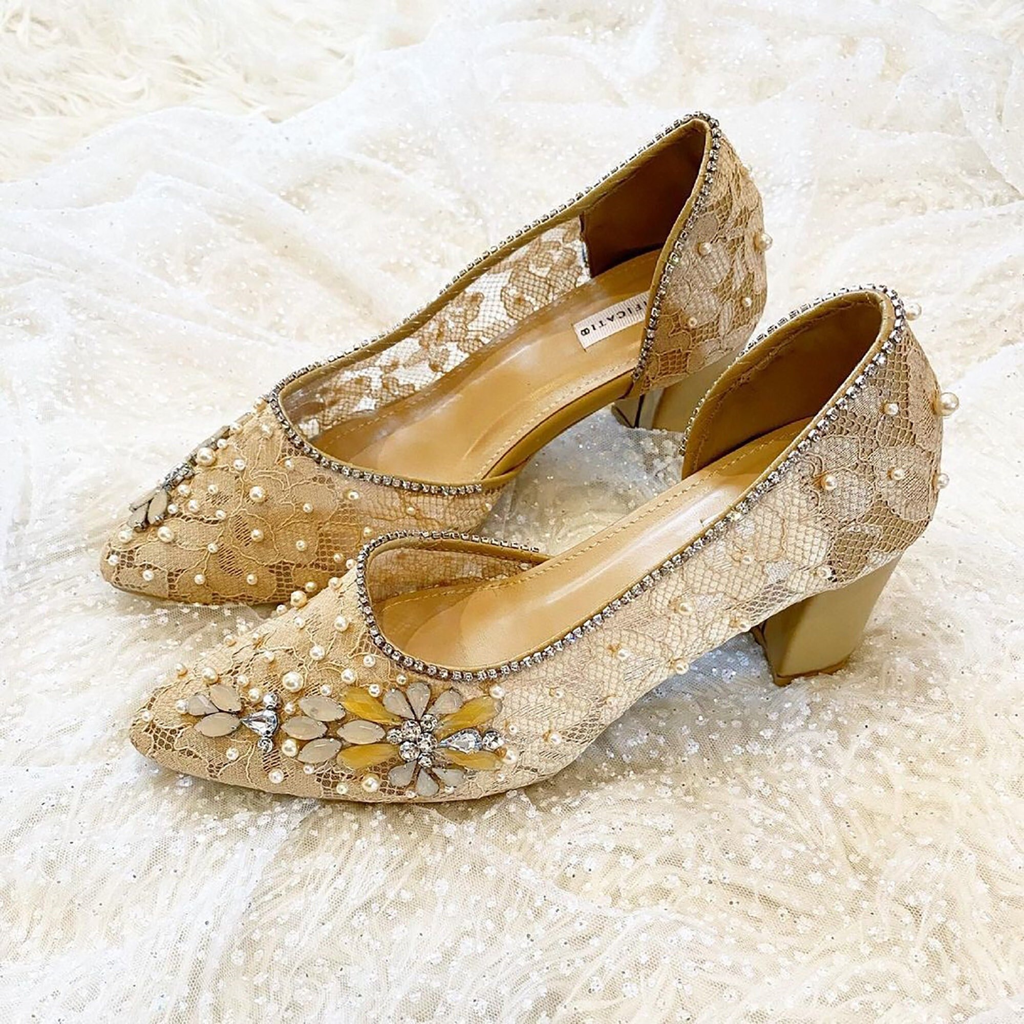Gold Bridal Shoes Etsy