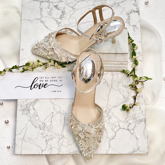 Court Shoes | Wedding Shoes Low Heel | XY London