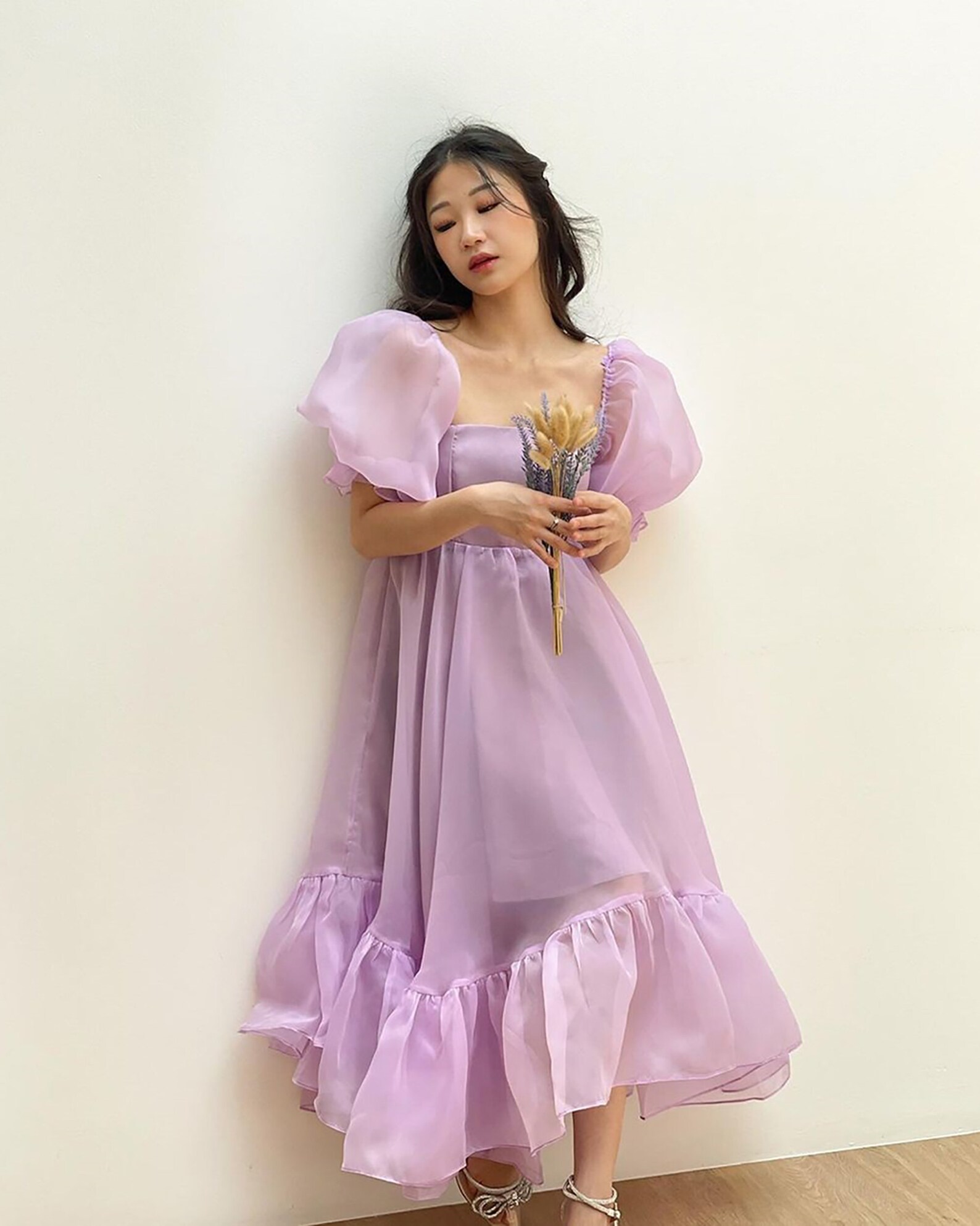 Pretty Puff Sleeves Cinderella Dress Princess Organza Dress - Etsy