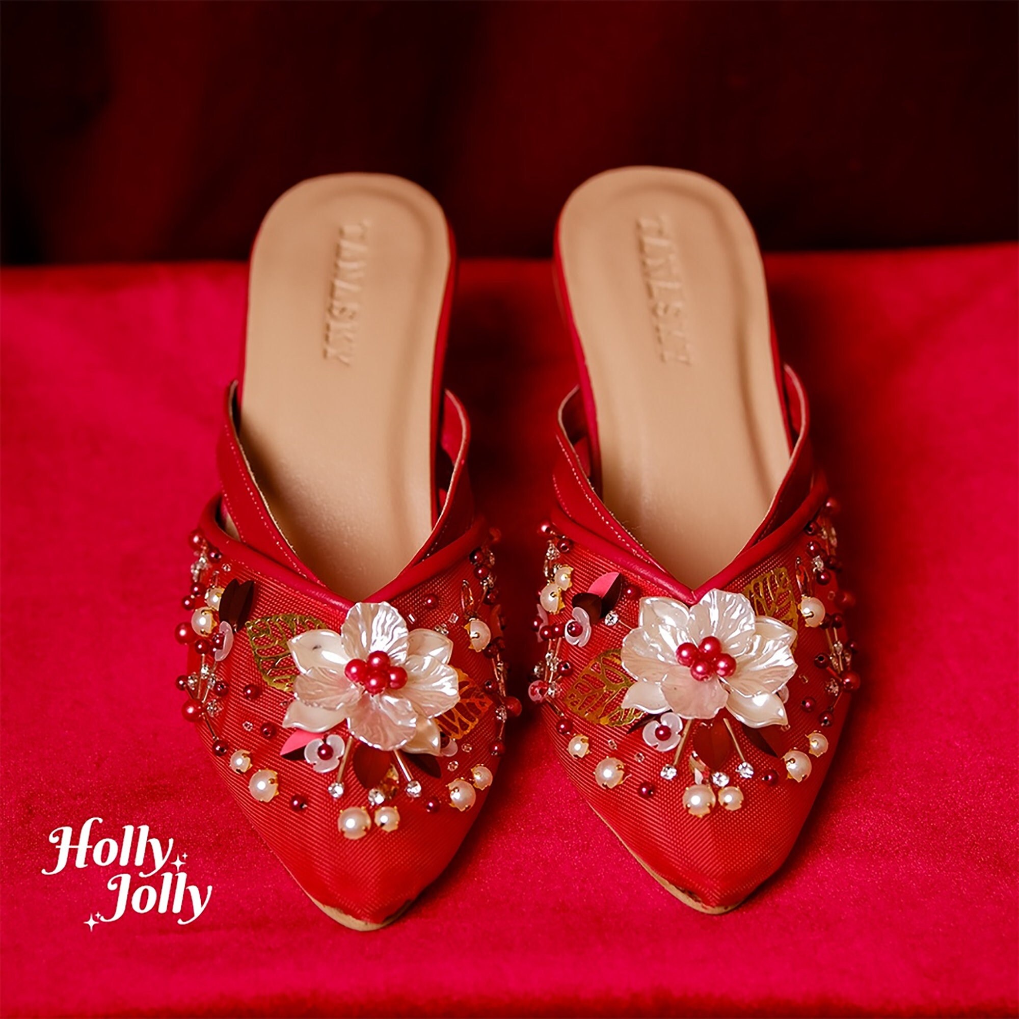Mules chinoises rouges Etsy France
