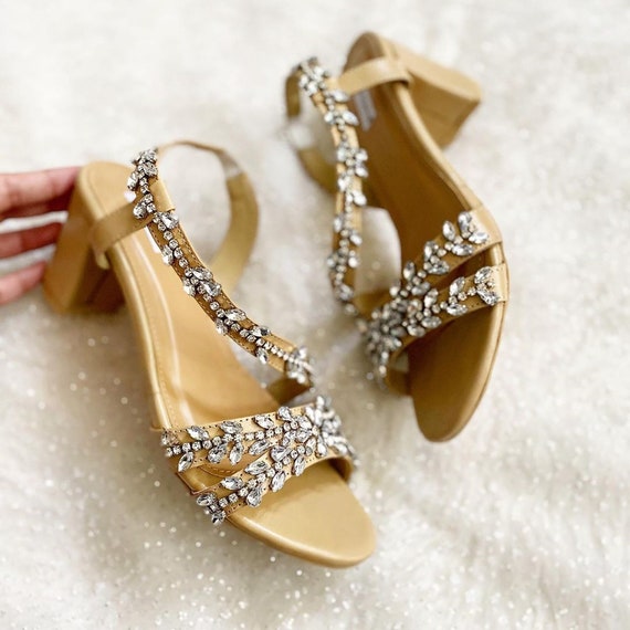 Simple bridal sandals sales