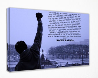 Rocky Balboa Quote Classic Movie Large CANVAS Art Print Gift A0 A1 A2 A3 A4 