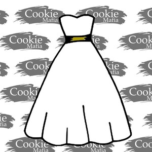 Wedding Dress Cookie Cutter, 8cm cutter