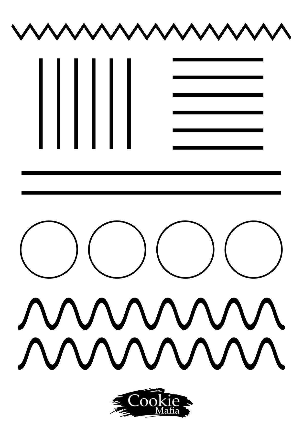 Piping Line Worksheet. - Etsy for Free Printable Cake Decorating Practice Sheets