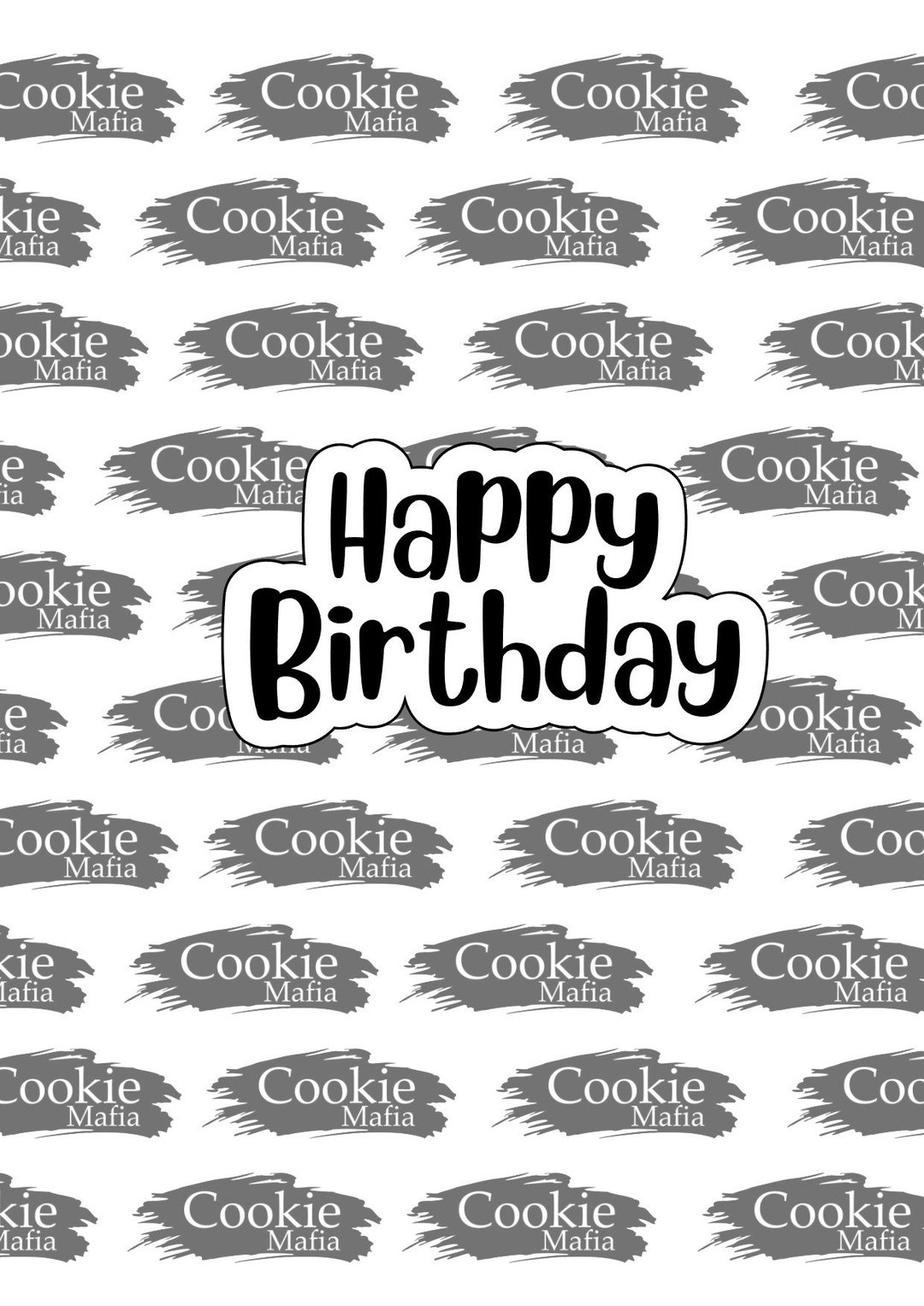 Happy Birthday Cookie Cutter. 9cm Cookie Cutter With Stencil Etsy