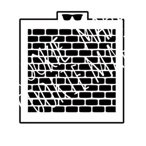 Grungy Brick Wall Stencil 