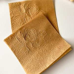 Soft floral pattern 3d Textured Parchment Paper.