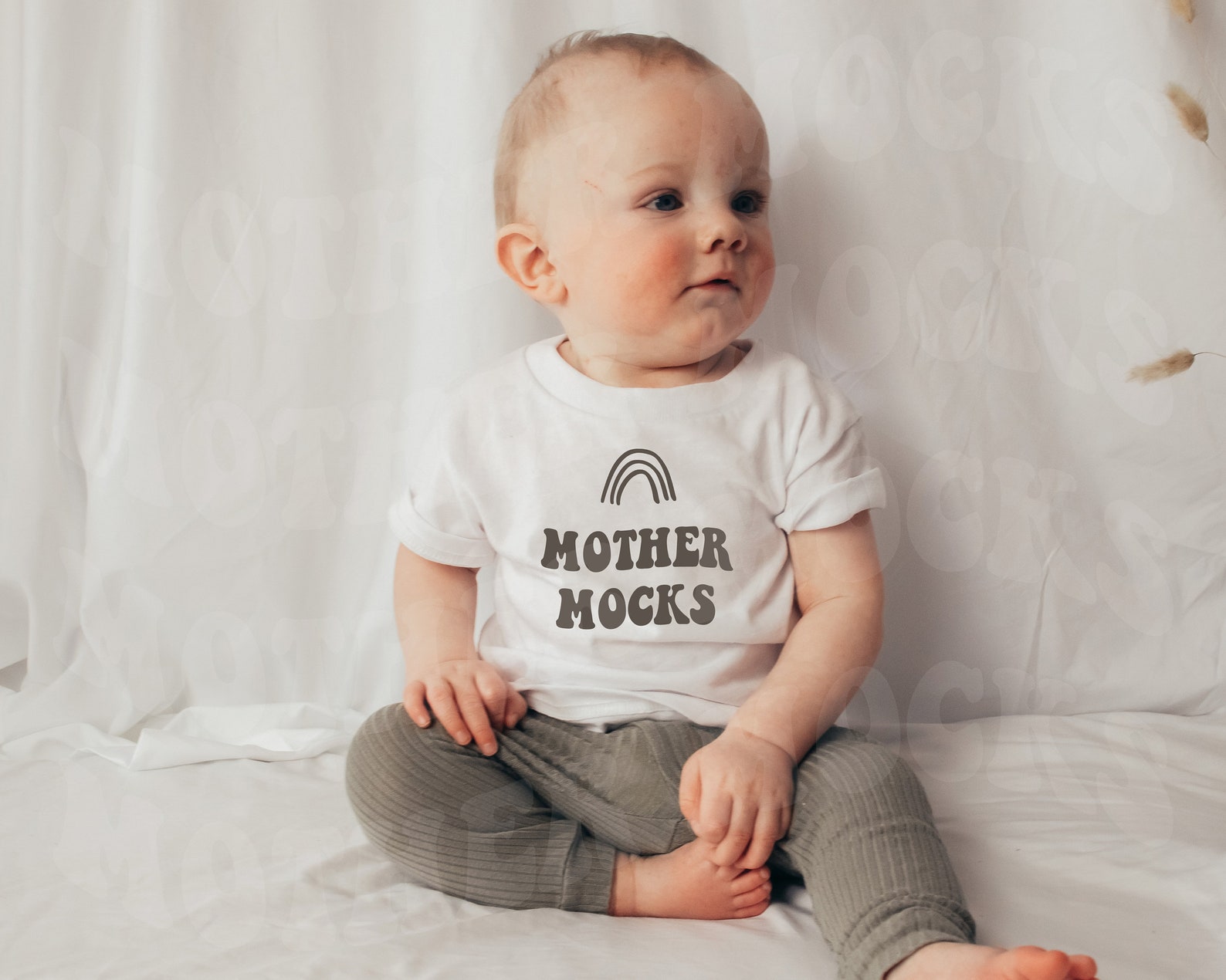 Download Baby T-Shirt Mock Up Baby Clothing mock Rabbit Skins T-shirt | Etsy