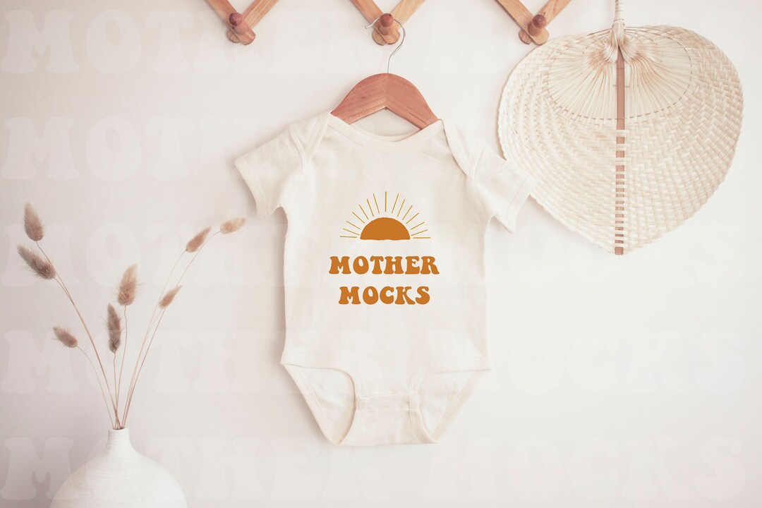 Natural Rabbit Skins Onesie Mockup Baby Onesie Mock Up Baby Etsy
