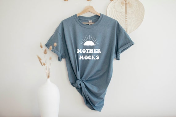 Gildan Heather Indigo Tshirt Mock Up 