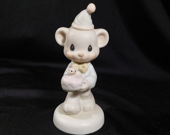 Vintage 1994 Precious Moments Figurine: Happy Bear Hug Birthday