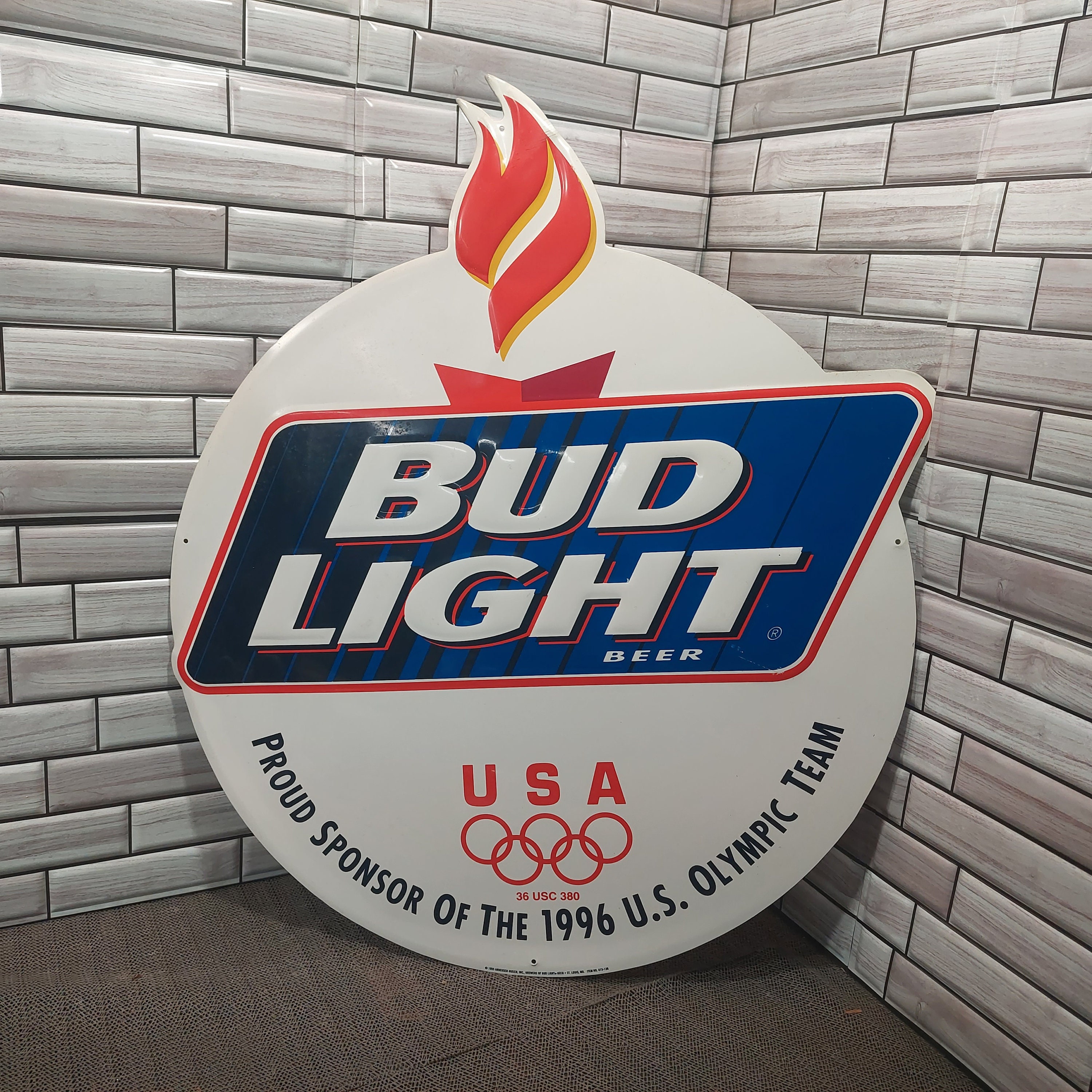 Bud Light USA オリンピック 1984 ネオンライト Bud Light USA オリンピック 1984 ネオンライト（BUDWEISER