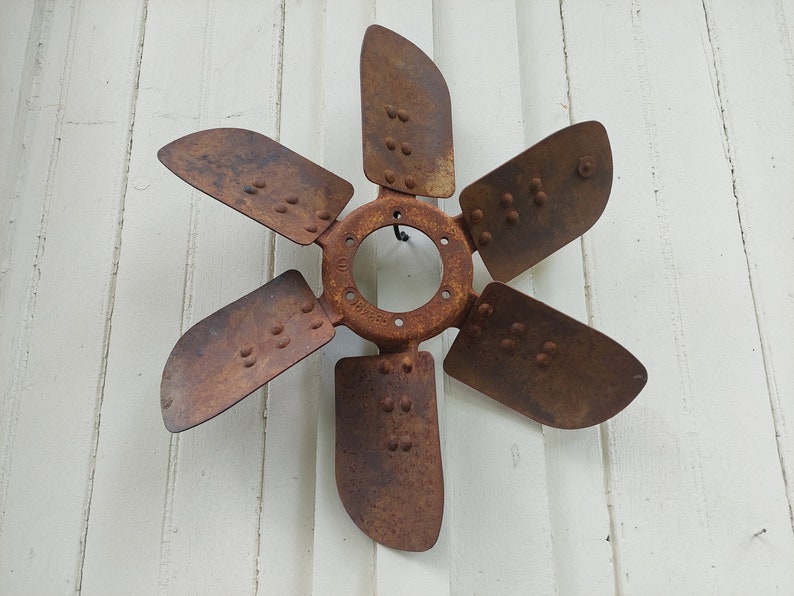 Vintage Rusty 6-paddle Tractor Fan Blade - Marked 9B249 - Etsy