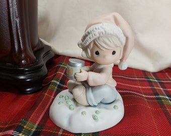 Vintage 1998 Precious Moments Porcelain Figurine by Enesco - No. 455768 - Peas on Earth