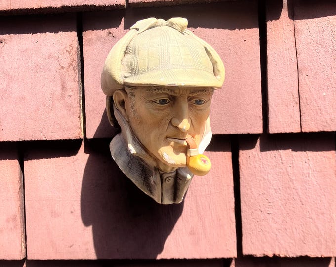 Vintage 1984 Sherlock Holmes Chalkware Bust by Bossons, Congleton ...