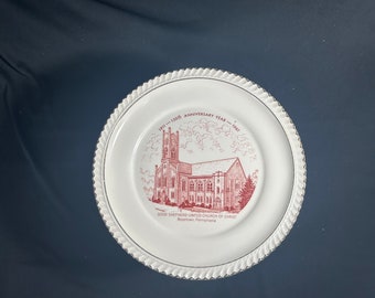 Vintage 1960's Church Collector Plate by World Wide Art Studios - Good Shepherd United Church of Christ, Boyertown, PA