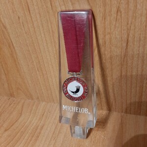 Vintage Michelob Lucite Tap Handle - 6&quot; Clear - Our Draft Beer - Award Medal