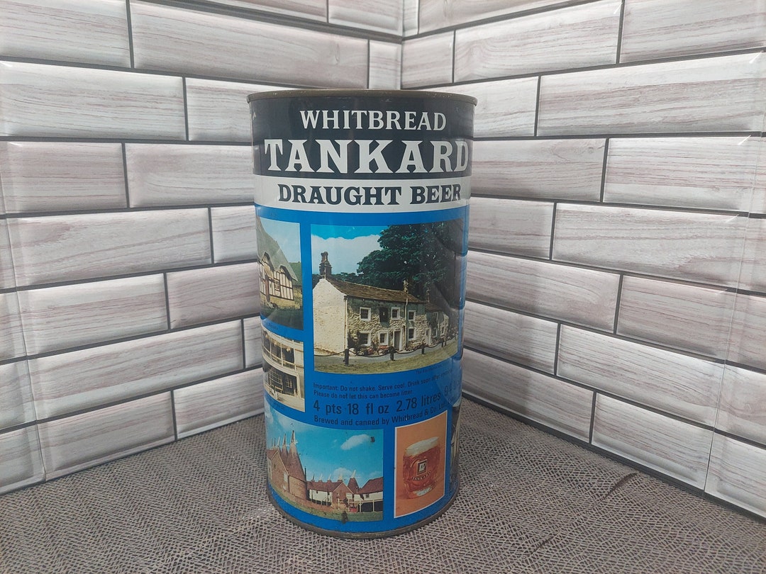 Vintage 1970 s Whitbread Tankard Draught Beer Can 94 Oz Etsy
