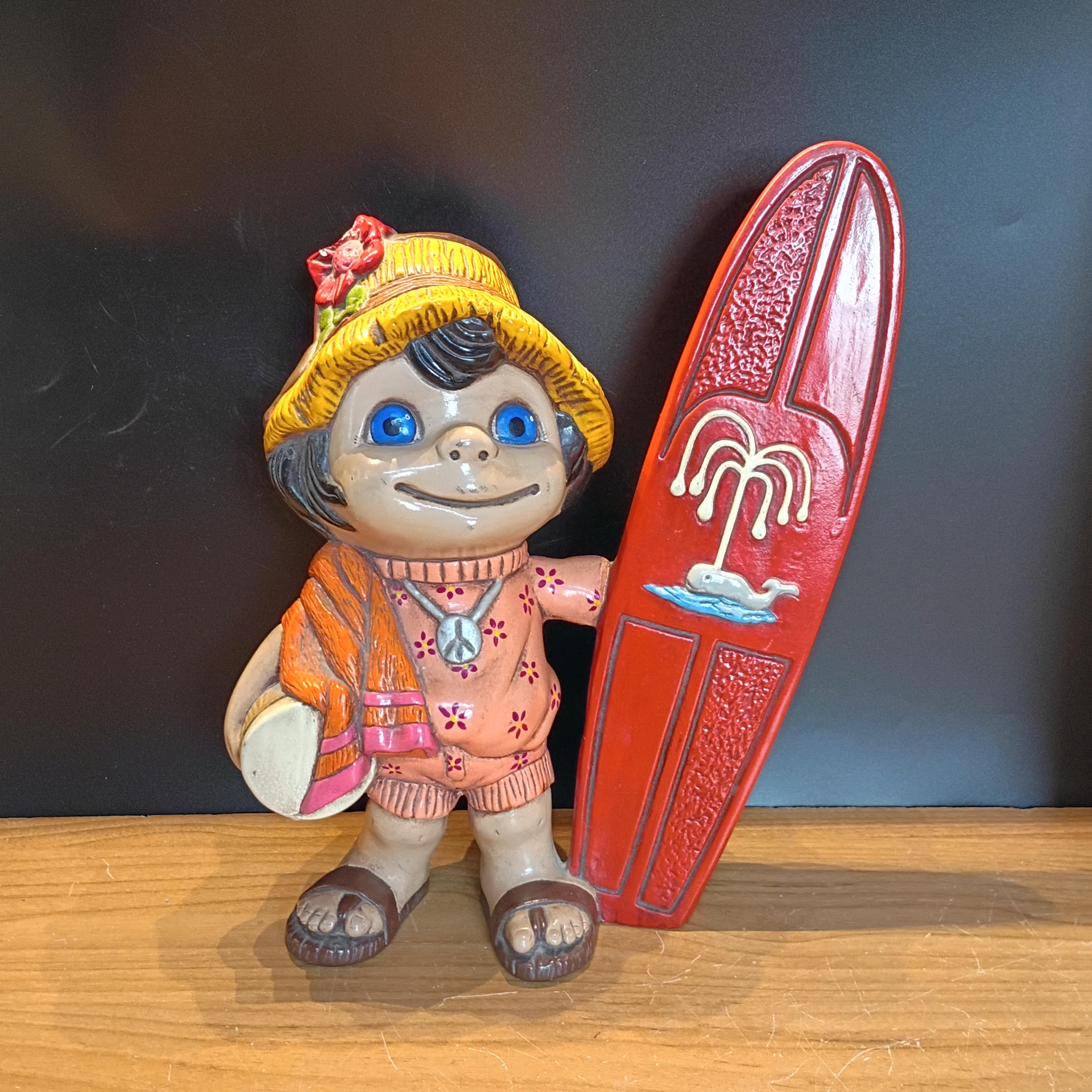 ビィンテージ　サーフボーイ　サーフガール　陶器 Surfer Vintage Figurines - Etsy