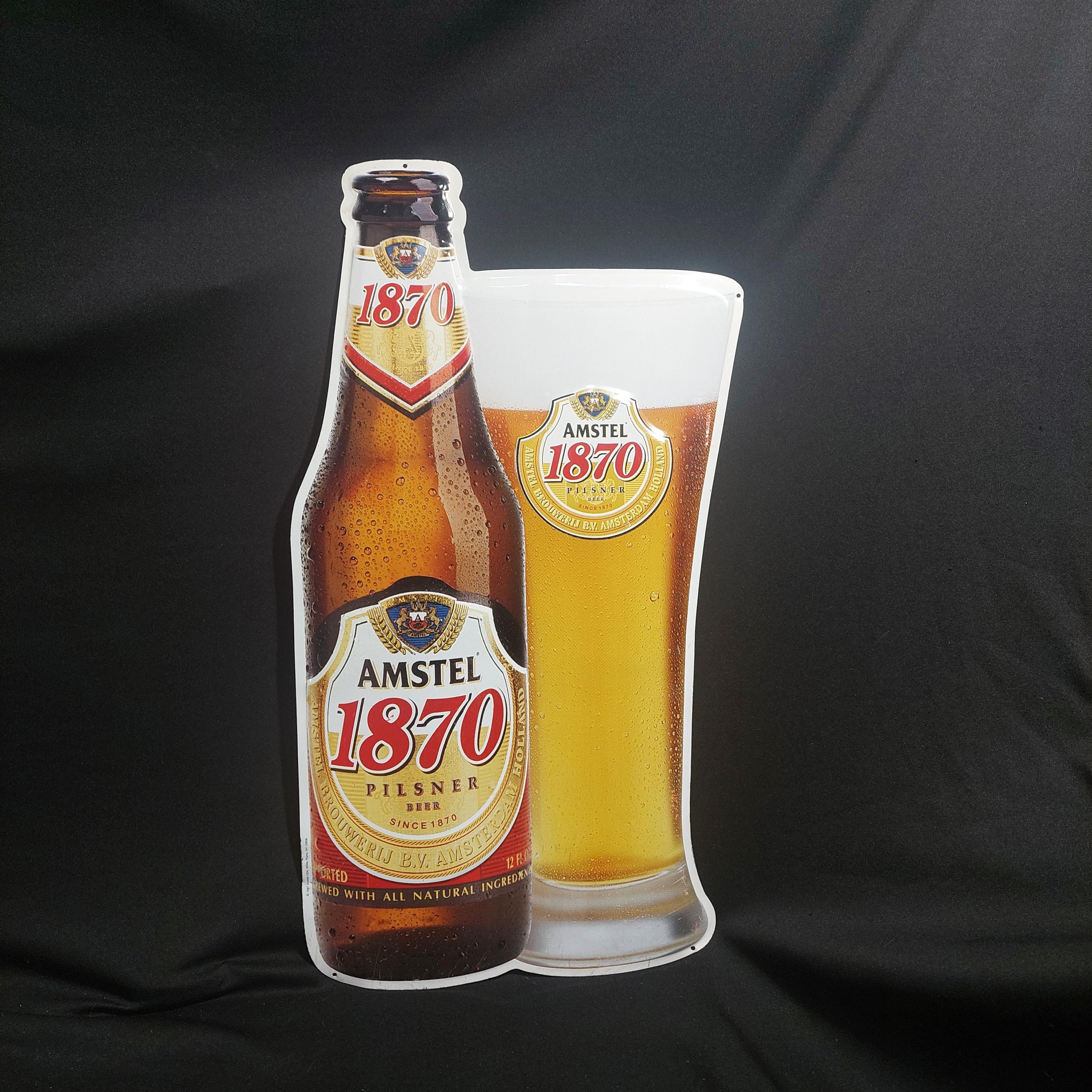 Vintage 1997 Amstel 1870 Pilsner - Large Metal Beer Sign - Etsy