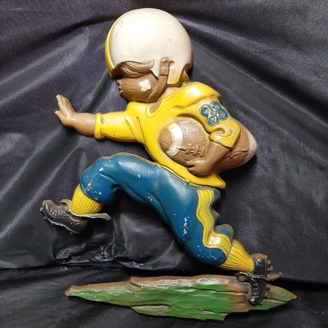 1970 Sexton Metal Wall Hanging Football Player 88 Plaque Etsy