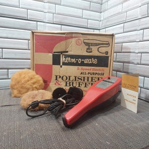 Vintage Black and Decker 3/8 Variable Speed Drill W/ Sanding Pad  Attachments & Original Carrying Case, 1960s DIY Handyman Gifts for Him 
