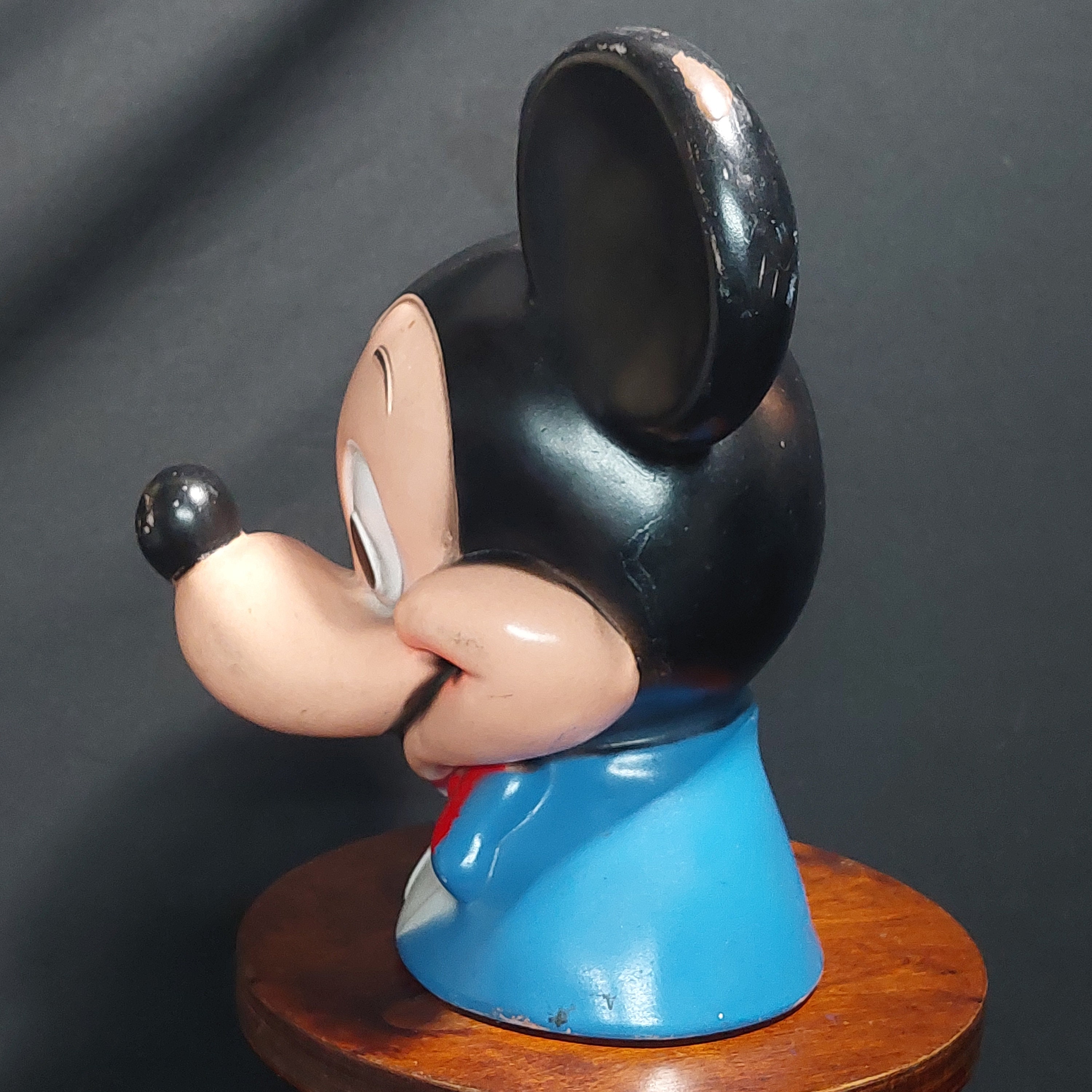 Vintage 1971 Play Pal Plastics Mickey Mouse Piggy Bank (marked A23