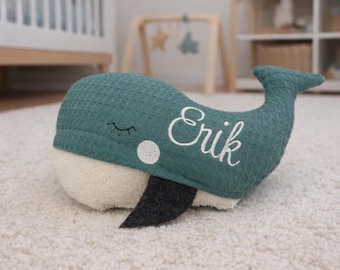 Whale pillow, baby pillow, birth gift, birthday gift, whale