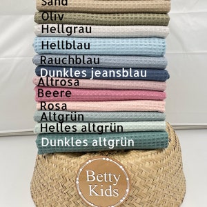 Babydecke mit Name personalisiert, 13 Farben, Teddyfell, Schmusedecke, Kinderwagendecke, Kuscheldecke, Bild 2