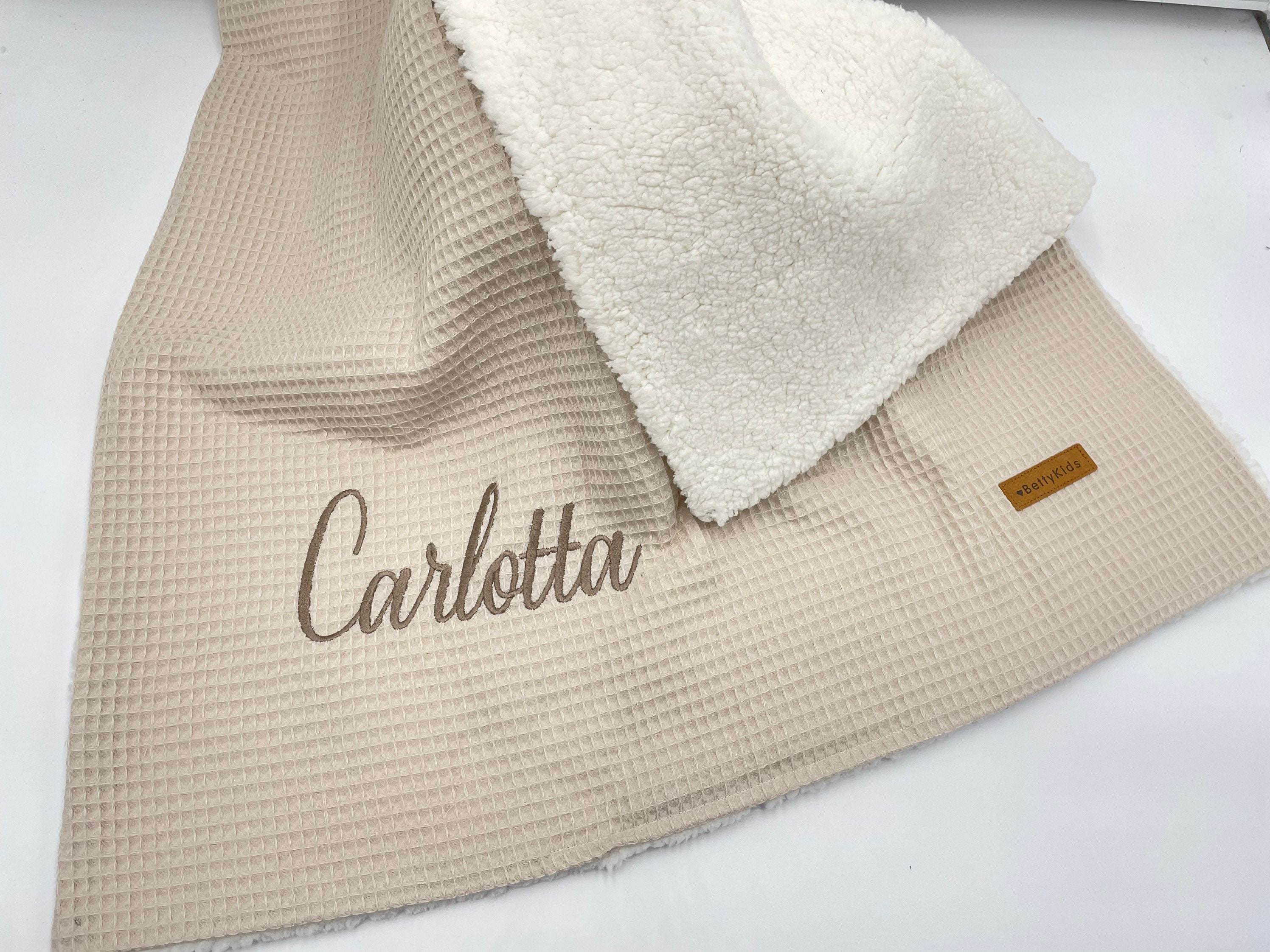 Baby blanket personalized with name, 13 colors, teddy fur, comfort blanket, stroller blanket, cuddly blanket,