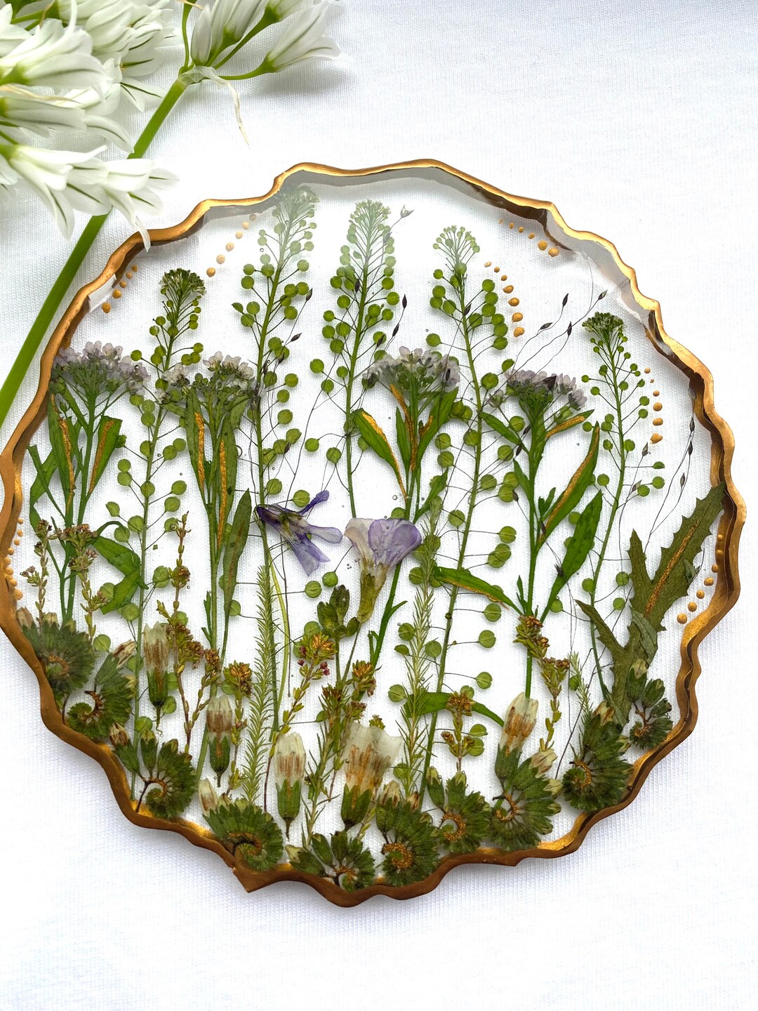 Dried Flower Art Resin Wall Deco Etsy