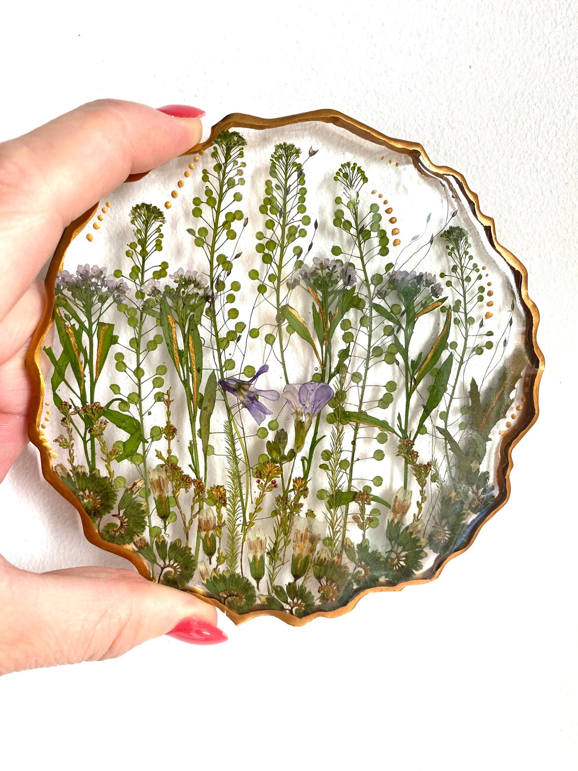 Dried Flower Art Resin Wall Deco Etsy