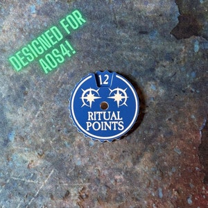 Wargaming Token Set – Fantasy Sci-Fi  Tabletop Miniature Game Accessories – Ritual Points Dial (0-12) - AoS 4th Edition Compatible