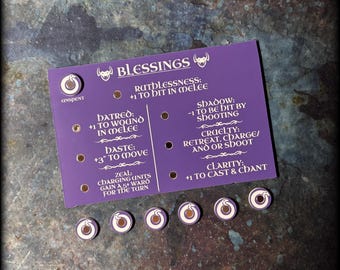 Conjunto de fichas para juegos de guerra – Accesorios para juegos de miniaturas de mesa de fantasía – Rastreador de bendiciones de las Hijas Serpiente – Compatible con AoS 4.ª edición