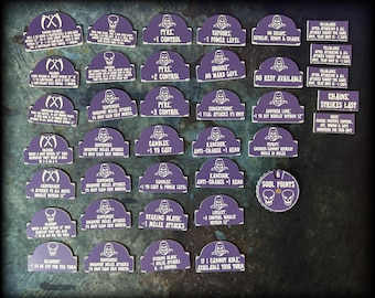 Wargaming Token Set – Fantasy Tabletop Miniature Game Accessories – Ghostly Reapers - AoS 4th Edition Compatible