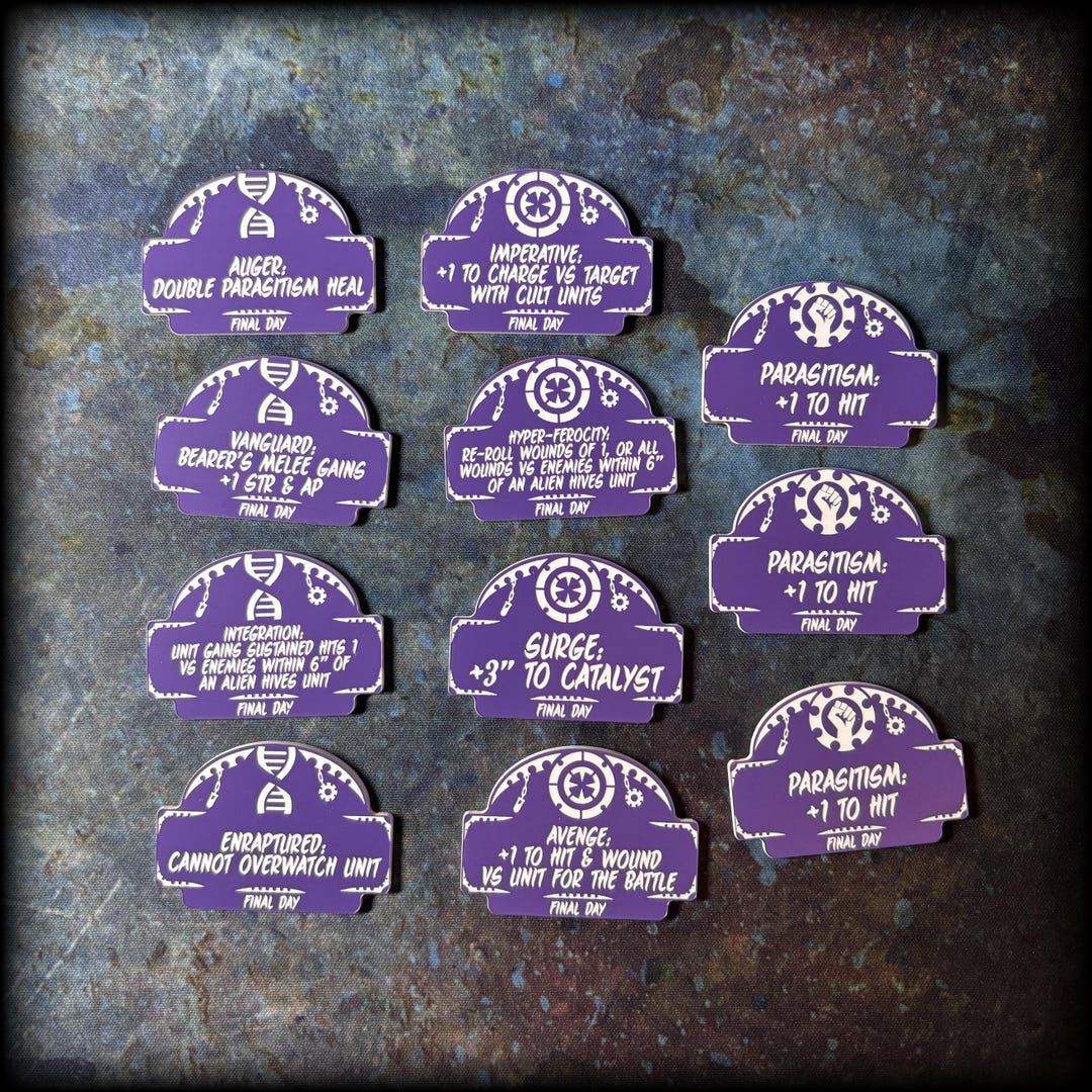 Wargaming Token Set – Sci Fi Tabletop Miniature Game Accessories ...